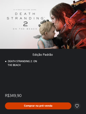 Cena Death Stranding 2 w brazylijskim sklepie PS Store (źródło obrazu: zrzut ekranu, brazylijski sklep PlayStation Store)