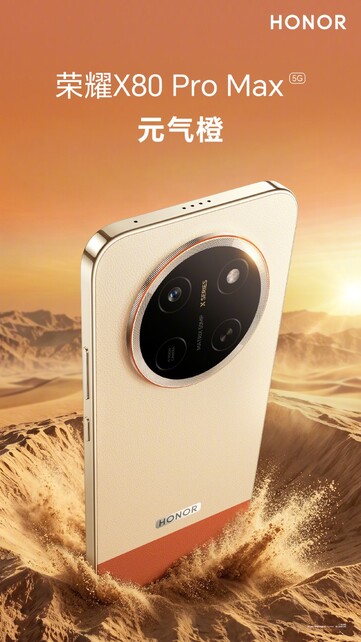 Honor X80 Pro Max w kolorze Vibrant Orange.