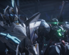 Zrzut ekranu z Mecha Break przedstawiający mechy gotowe do walki