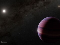 Koncepcyjny obraz gigantycznej planety krążącej wokół Alfa Centauri A (źródło obrazu: NASA, ESA, CSA, STScI i R. Hurt; przycięte)