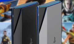 Koncepcja konsoli PlayStation 6 przedstawia smuklejszą wersję PS5 z bardziej kanciastym designem. (Źródło obrazu: Yanko Design/PlayStation - edytowane)