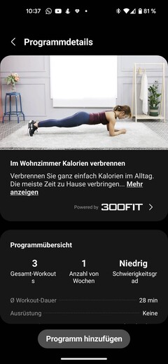 Oprogramowanie Samsung zapewnia dostęp do programów fitness