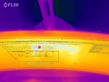 Zmierzyliśmy do 38 °C przy aktywnym wentylatorze