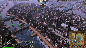 Ilustracja przedstawiająca miasto w grze Medieval Kingdom Wars.