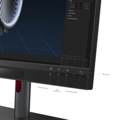 Lenovo ThinkVision 27 3D - panel przedni. (Źródło obrazu: Lenovo)