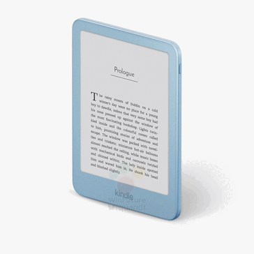 Amazon Kindle 12. generacji w jasnoniebieskim kolorze.