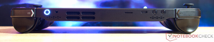 Góra: gniazdo słuchawkowe 3,5 mm; USB typu C 4.0 (DisplayPort i Power Delivery); czytnik kart microSD