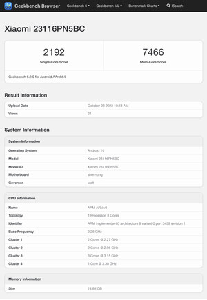 (Źródło obrazu: Geekbench)