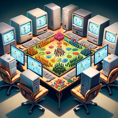 Naukowcy przetestowali modele czatu AI, grając w wirtualne gry polegające na budowaniu świata. (Źródło: Obraz AI Dall-E 3)