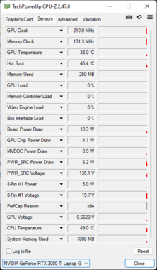 GPU-Z - karta graficzna do laptopa Nvidia GeForce RTX 3080 Ti