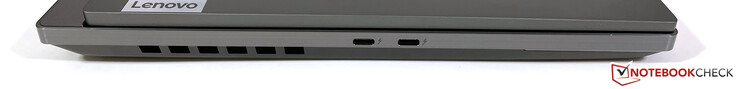 Po lewej: 2x USB-C z Thunderbolt 4 (40 GBit/s, DisplayPort ALT mode 1.4)