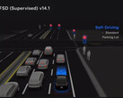 Wizualny wybór parkowania Tesla FSD 14. (Źródło zdjęcia: Tesla)