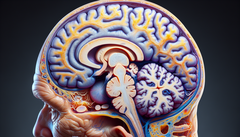 Mózg dotknięty chorobą Alzheimera (Źródło obrazu: Wygenerowano przy użyciu DALL-E 3)