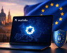 Laptop z europejskim dostawcą usług w zakresie sztucznej inteligencji Eustella