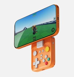 Zatrzaskowy kontroler do gier Abxylute M4 magnetycznie mocuje się do telefonów kompatybilnych z Apple MagSafe. (Źródło zdjęcia: Abxylute)