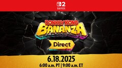 Zwiastun Donkey Kong Bananza Direct. W środę, 18 czerwca, Direct ujawni kilka informacji na temat nadchodzącej gry na Switch 2 (źródło obrazu: Nintendo)