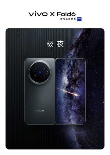 Vivo X Fold6 w czarnej wersji kolorystycznej