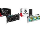 Karty graficzne ASRock Radeon RX 9060 XT Challenger (po lewej) i Steel Legend (po prawej). (Źródło obrazu: ASRock)