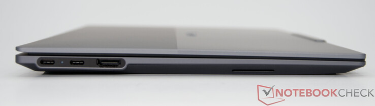 Porty: 2x USB-C (USB 10 Gb/s) z obsługą USB PD 45–65 W i DisplayPort 1.4; 1x HDMI® 2.1, do 4K/60 Hz