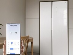 Xiaomi Mijia Lodówka Side by Side 610L Ice Crystal White posiada inteligentne narzędzie do regulacji temperatury. (Źródło obrazu: Xiaomi)