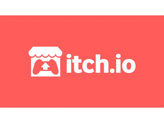 Logo Itch.io wyświetlane na czerwonym tle. (Źródło obrazu: Itch.io)