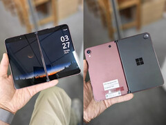 Surface Duo &quot;Andromeda&quot; w jednym z pozornie prototypowych kolorów. (Źródło zdjęcia: Goofish)