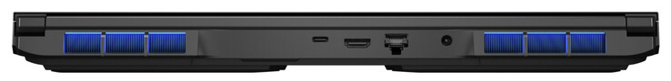 Tył: Thunderbolt 4 (USB-C; DisplayPort), HDMI, Gigabit Ethernet (2,5 GBit/s), złącze zasilania