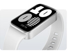 Redmi Band 4 kosztuje około 25 dolarów. Na zdjęciu: edytowana grafika promocyjna przedstawiająca białą wersję kolorystyczną.