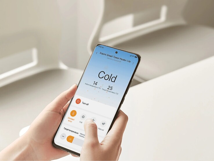 Xiaomi Smart Tower Heater Lite może być sterowany za pomocą aplikacji Xiaomi Home/Mi Home (źródło obrazu: Xiaomi)