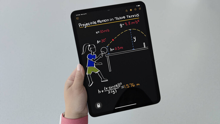 Math Notes spróbuje odczytać odręczne równania matematyczne i dynamicznie rozwiązywać problemy. (Zdjęcie za pośrednictwem Apple)
