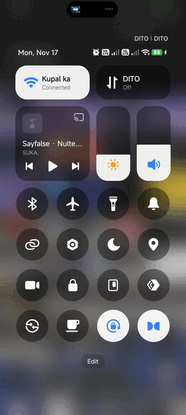 Odświeżony panel szybkich ustawień. (Źródło obrazu: u/Square-Opportunity48 via Reddit)