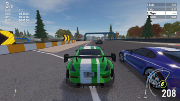 Na zdjęciu: Zrzut ekranu z rozgrywki w grze First Racer.