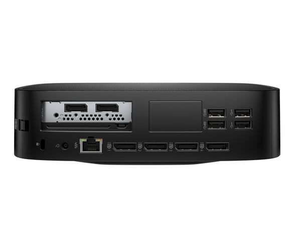 HP Elite t755 Thin Client z tyłu (zdjęcie za HP)