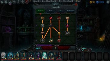 Obraz przedstawiający drzewko talentów w grze Iratus: Lord of the Dead.