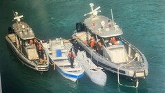 Dron morski kierowany przez Starlink u wybrzeży Karaibów. (Źródło zdjęcia: Armada de Colombia)