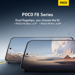 Poco F8 Pro będzie znacznie mniejszy niż Poco F8 Ultra. (Źródło zdjęcia: Xiaomi)