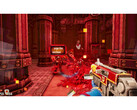 Zrzut ekranu z gry Warhammer 40,000: Boltgun - Words of Vengeance przedstawiający rozgrywkę opartą na pisaniu na klawiaturze. (Źródło obrazu: Steam)