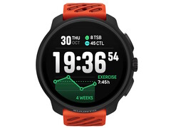 Smartwatch Suunto Race 2 w kolorze koralowej pomarańczy jest wyposażony w 1,5-calowy wyświetlacz OLED do wyświetlania statystyk biegu i godziny. (Źródło zdjęcia: Suunto)