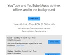 Google YouTube Premium Family wciąż tkwi w Rumunii na poziomie mniej więcej 8 USD (Źródło: własne)