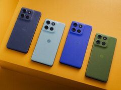 Motorola opisuje premierowe kolory Moto G56 jako Black Oyster, Grey Mist, Dazzling Blue i Dill, wszystkie z brandingiem Pantone. (Źródło zdjęcia: Motorola)