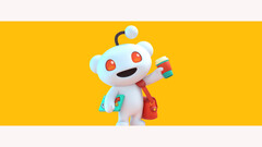 Grafika promocyjna Reddit Pro przedstawiająca maskotkę platformy Snoo na żółtym tle. (Źródło obrazu: Reddit)