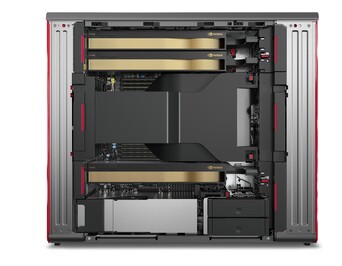 Lenovo ThinkStation P7 - wnętrze urządzenia. (Źródło obrazu: Lenovo)