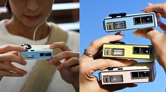 Yashica Y16 mieści wizjer optyczny i lampę błyskową w obudowie w stylu retro.