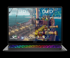 Omen Transcend 14 ma nowoczesny design ozdobiony oświetleniem RGB. (Źródło obrazu: Windows Report)