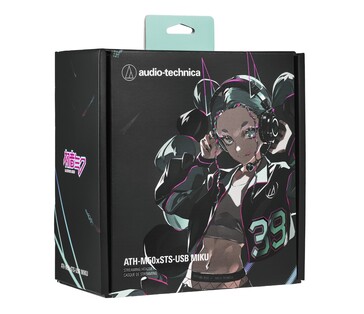 Zestaw słuchawkowy Audio-Technica Hatsune Miku ATH-M50xSTS-USB MIKU jest zapakowany w limitowane ilustrowane pudełko. (Źródło zdjęcia: Audio-Technica)