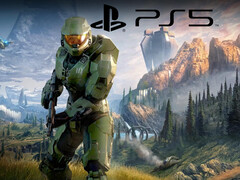 Halo Infinite z logo PS5 (źródło obrazu: Microsoft Gaming, Sony PlayStation z poprawkami)