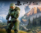 Halo Infinite z logo PS5 (źródło obrazu: Microsoft Gaming, Sony PlayStation z poprawkami)