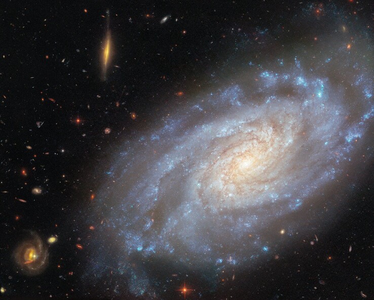 Zdjęcie NGC 3370 wykonane przez Hubble'a (źródło zdjęcia: ESA/Hubble, NASA, A. Riess i K. Noll)