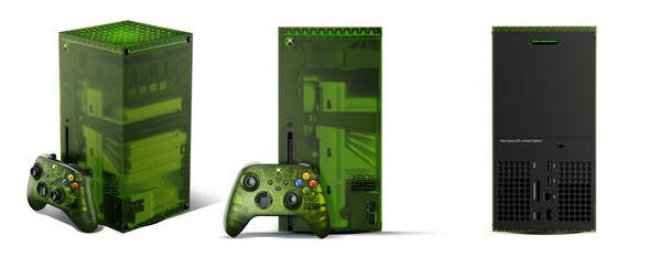 Xbox Series X25 ma 1 TB pamięci masowej.