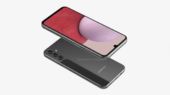 A &quot;Galaxy A14&quot; render. (Źródło: OnLeaks x GizNext)